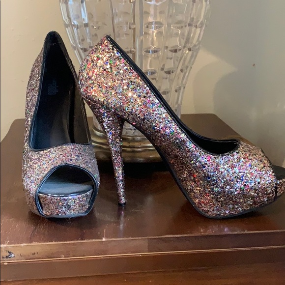 Charlotte Russe Shoes - Charlotte Russe glitter heels